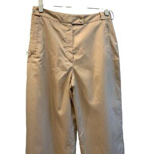 Laurel  womens European pants featherweight tan small  28 W 38H 29L